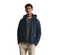 Outdoorjacke MARC O'POLO "aus wasserabweisendem Technical Poly Cotton", Damen, Gr. XXL, schwarz navy, Obermaterial: 47% Polyester, 42% Baumwolle, 11% Polyamid, unifarben, regular fit, Manschette, Jack