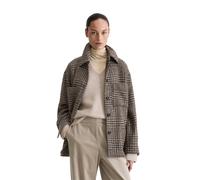 Outdoorjacke MARC O'POLO "aus Wolle-Mix", Damen, Gr. 38, schwarz, Obermaterial: 50% Wolle, 40% Polyacryl, 5% Polyester, 5% Sonstige Fasern, kariert, relaxed fit, Jacken Outdoorjacke (32247034-38) schw