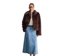 Outdoorjacke MARC O'POLO DENIM "aus Kunstpelz", Damen, Gr. XXS, espresso braun, Obermaterial: 100% Polyester. Futter: 100% Polyester, unifarben, regular fit, normaler Saum, Jacken Outdoorjacke (343280