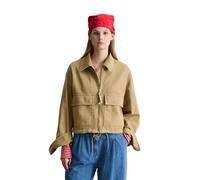 Outdoorjacke MARC O'POLO DENIM "aus Organic-Cotton-Lyocell-Stretch", Damen, Gr. XL, smoky pine, Obermaterial: 81% Baumwolle, 18% Lyocell, 1% Elasthan, unifarben, regular fit, Manschette, Jacken Outdoo