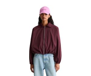 Outdoorjacke MARC O'POLO DENIM "aus Organic-Cotton-Mix-Stretch", Damen, Gr. L, merlot rot, Obermaterial: 68% Baumwolle, 27% Polyester, 5% Elasthan. Futter: 100% Viskose, unifarben, Jacken Outdoorjacke