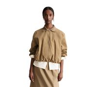 Outdoorjacke MARC O'POLO DENIM "aus Organic-Cotton-Mix-Stretch", Damen, Gr. XL, beige (smoky pine), Obermaterial: 68% Baumwolle, 27% Polyester, 5% Elasthan. Futter: 100% Viskose, unifarben, elastische
