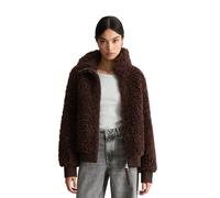 Outdoorjacke MARC O'POLO DENIM "aus weichem Curly-Plüsch", Damen, Gr. L, espresso braun, Obermaterial: 100% Polyester. Futter: 100% Polyester, unifarben, regular fit, Rippbündchen, Jacken Outdoorjacke