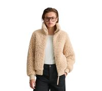 Outdoorjacke MARC O'POLO DENIM "aus weichem Curly-Plüsch", Damen, Gr. XL, sandpaper, Obermaterial: 100% Polyester. Futter: 100% Polyester, unifarben, regular fit, Rippbündchen, Jacken Outdoorjacke (26