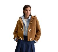 Outdoorjacke MARC O'POLO DENIM "mit recycelter Wolle", Damen, Gr. L, braun (wood grain), Obermaterial: 54% Wolle, 40% Polyester, 3% Polyamid, 2% Viskose, 1% Polyacryl, unifarben, regular fit, Jacken O