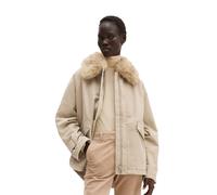 Outdoorjacke MARC O'POLO "mit abnehmbarem Fake-Fur-Kragen", Damen, Gr. 36, braun (schwarz walnut), Obermaterial: 100% Baumwolle. Füllung: 100% Polyester. Futter: 100% Polyester, unifarben, relaxed fit