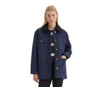 Outdoorjacke MARC O'POLO "mit abnehmbarem Kragen", Damen, Gr. 36, blau (m873), Obermaterial: 100% Baumwolle, unifarben, relaxed fit, Manschette, Jacken Outdoorjacke (10756255-36) m873