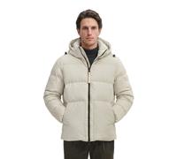 Outdoorjacke MARC O'POLO "mit abnehmbarer Kapuze", Herren, Gr. M, beige (linen beige), Obermaterial: 100% Polyester. Füllung: 70% Daune, 30% Feder. Futter: 100% Polyester, unifarben, regular fit, elas