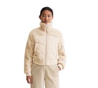 Outdoorjacke MARC O'POLO "mit lässigen Teddyplüsch-Details", Damen, Gr. 44, light oat, Obermaterial: 100% Polyester; Füllung: 70% Daune, 30% Feder; Futter: 100% Polyamid, unifarben, regular fit, Stric