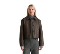 Marc O'Polo Regular Fit Lederjacke aus echtem Lammleder in Dunkelbraun, Größe 36