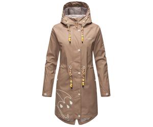Outdoorjacke MARIKOO "Dancing Umbrella", Damen, Gr. M, grau (taupe), Obermaterial: 70% Polyester, 30% Polyurethan, Innenseite: 100% Polyester, Futter: 100% Polyester. Wattierung: 100% Polyester. Ärmel