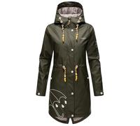 Outdoorjacke MARIKOO "Dancing Umbrella", Damen, Gr. S, grün (schwarz olive), Obermaterial: 70% Polyester, 30% Polyurethan, Innenseite: 100% Polyester, Futter: 100% Polyester; Wattierung: 100% Polyeste