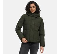 MARIKOO Damen Winterjacke (XS-3XL) - Steppjacke, Schlaufen auf der Innenseite, geringes Eigengewicht, Warme Jacke Frauen - N019 (XS, Dark-Olive)