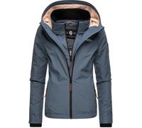 Outdoorjacke MARIKOO "Erdbeere", Damen, Gr. XXXL(46), blau (rauchblau), Obermaterial: 100% Polyester. Innenfutter: 100% Polyester. Ärmelfutter: 100% Polyester. Wattierung: 100% Polyester, tailliert hü