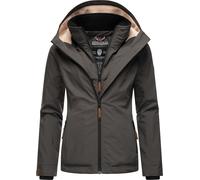 Outdoorjacke MARIKOO "Erdbeere", Damen, Gr. XXXL(46), grau (anthrazit), Obermaterial: 100% Polyester. Innenfutter: 100% Polyester. Ärmelfutter: 100% Polyester. Wattierung: 100% Polyester, tailliert hü