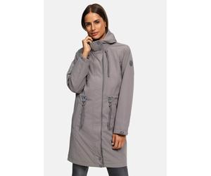 Outdoorjacke MARIKOO "Megumii", Damen, Gr. S, grau, Obermaterial: 100% Polyester. Innenseite: 100% Polyester. Futter: 100% Polyester. Wattierung: 100% Polyester, Jacken Outdoorjacke, mit weichem Teddy