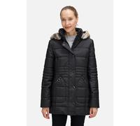 Outdoorjacke BETTY BARCLAY "Damen Outdoorjacke mit abnehmbarer Kapuze", Damen, Gr. 38, schwarz, Obermaterial: 88% Polyester, 12% Polyamid. Futter: 100% Polyester. Füllung: 100% Polyester., tailliert,