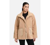 Outdoorjacke BETTY BARCLAY "Damen Outdoorjacke mit Plüsch", Damen, Gr. 44, beige, Plüsch, Obermaterial: 100% Polyester. Besatz: 95% Polyester, 5% Elasthan. Futter: 55% Viskose, 45% Polyester., lässig 