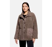 Outdoorjacke BETTY BARCLAY "Damen mit Plüsch", Damen, Gr. 42, braun, Plüsch, Obermaterial: 100% Polyester; Besatz: 95% Polyester, 5% Elasthan; Futter: 55% Viskose, 45% Polyester, lässig geschnitten, J