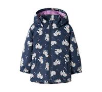 Outdoorjacke NAME IT "NMFMAXI JACKET PA AOP NOOS", Mädchen, Gr. 98, bunt (oceana aop:7 fairytale unicorn), Web, Obermaterial: 100% Polyester, bedruckt, normal, elastischer Bund, Jacken Outdoorjacke, K