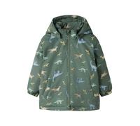 Outdoorjacke NAME IT "NMMMAX JACKET PA AOP NOOS", Jungen, Gr. 122, laurel wreath aop:5 dino, Web, Obermaterial: 100% Polyester, bedruckt, normal, elastischer Bund, Jacken Outdoorjacke, Kunstfaser, was