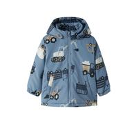 Outdoorjacke NAME IT "NMMMAX JACKET PA AOP NOOS", Jungen, Gr. 86, country blau aop:2 construction, Web, Obermaterial: 100% Polyester, bedruckt, normal, elastischer Bund, Jacken Outdoorjacke, Kunstfase