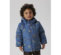 Outdoorjacke NAME IT "NMMMAX PA JACKET AOP NOOS", Jungen, Gr. 122, vintage indigo aop:dino car, Web, Obermaterial: 100% Polyester, bedruckt, hüftbedeckend, Jacken Outdoorjacke (57236827-122) vintage i