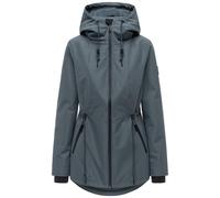 Outdoorjacke NAVAHOO "Blumentanz 14", Damen, Gr. XL (42), grau (blau grau), Obermaterial: 100% Polyester. Innenfutter: 100% Polyester. Ärmelfutter: 100% Polyester, tailliert hüftbedeckend, hoch geschl