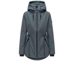 Outdoorjacke NAVAHOO "Blumentanz 14", Damen, Gr. XL (42), graublau, Obermaterial: 100% Polyester. Innenfutter: 100% Polyester. Ärmelfutter: 100% Polyester, tailliert hüftbedeckend, hoch geschlossener 