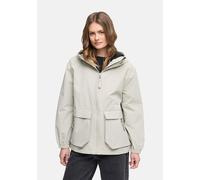 Outdoorjacke NAVAHOO "Donnerwetter 14", Damen, Gr. S (36), beige (grau), Obermaterial: 100% Nylon. Innenfutter: 62% Polyester, 33% Viskose, 5% Elasthan. Ärmelfutter: 100% Polyester, lässig geschnitten