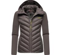 Outdoorjacke NAVAHOO "Nimm Mich Mit", Damen, Gr. XS (34), grau (dunkelgrau), Obermaterial: 100% Polyester; Obermaterial Ärmel: 68% Viskose, 27% Polyamid, 5% Elasthan; Futter: 100% Polyester; Wattierun