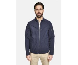 Outdoorjacke NEW CANADIAN "Cool Cotton", Herren, Gr. 54, blau (dunkelblau), 70% Baumwolle, 30% Polyamid, unifarben, kurz, hoch geschlossener Ausschnitt, Jacken Outdoorjacke, mit verschließbarer Armtas