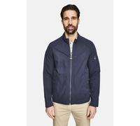 Outdoorjacke NEW CANADIAN "Cool Cotton", Herren, Gr. 58, blau (dunkelblau), 70% Baumwolle, 30% Polyamid, unifarben, kurz, hoch geschlossener Ausschnitt, Jacken Outdoorjacke, mit verschließbarer Armtas
