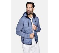 Outdoorjacke NEW CANADIAN "Hybrid Steppblouson", Herren, Gr. L, hellblau, 85% Baumwolle, 10% Polyester, 5% Elasthan, unifarben, kurz, hoch geschlossener Ausschnitt, Jacken Outdoorjacke, mit perfekter