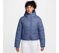 Outdoorjacke NIKE SPORTSWEAR "W NSW TF SYNFL NK CLSC PFR", Damen, Gr. S, world indigo, weiß, Obermaterial: 100% Polyester, normal, Jacken Outdoorjacke, wasserabweisendes Material, mit synthetischer Is