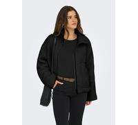 Outdoorjacke ONLY "ONLASPEN LIFE TEDDY JACKET NOOS OTW", Damen, Gr. XS, schwarz, Web, Obermaterial: 100% Polyester, unifarben, regular fit, Jacken Outdoorjacke (22962626-XS) schwarz