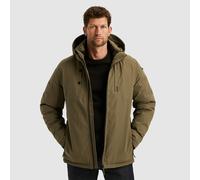 Outdoorjacke PME LEGEND "Semi long jacket STEARPACKER Ottoman", Herren, Gr. XL, braun (capers), Web, Obermaterial: 100% Polyester, unifarben, regular fit normal, ohne Ausschnitt, elastischer Bund, Jac