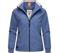 Outdoorjacke RAGWEAR "Apola", Damen, Gr. XXL (44), blau (indigo), Außenmaterial: 100% Polyester; Innenfutter: 100% Polyester, gerade hüftbedeckend, hoch geschlossener Ausschnitt, Ärmel ohne Ärmelschli