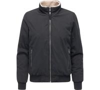 Outdoorjacke RAGWEAR "Coogie YOUMODO", Damen, Gr. XS (34), schwarz, Obermaterial: 68% Baumwolle, 32% Nylon; Innenfutter: 100% Polyester; Wattierung: 100% Polyester, gerade hüftbedeckend, hoch geschlos