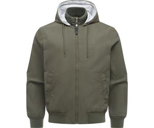 Outdoorjacke RAGWEAR "Crusien Hood YOUMODO", Herren, Gr. S (48), grün (olivgrün), Obermaterial: 65% Baumwolle, 35% Polyester. Innenfutter: 100% Baumwolle. Ärmelfutter: 100% Polyester, gerade hüftbedec
