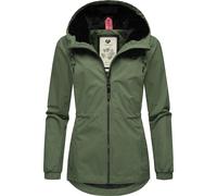 Ragwear Damen Übergangsjacke leichte Jacke kurz wasserdicht (Wassersäule: 4.000 mm) mit Kapuze Danka YOUMODO Dark Olive024 Gr. M