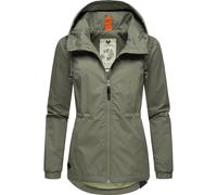 Ragwear Damen Übergangsjacke leichte Jacke kurz wasserdicht (Wassersäule: 4.000 mm) mit Kapuze Danka YOUMODO Olive24 Gr. 3XL