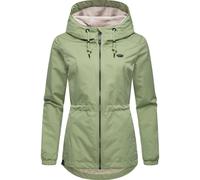 Ragwear wasserdichte Damen Übergangsjacke leichte kurze Funktionsjacke mit Kapuze Dankka Tech YOUMODO Dusty Green Gr. 4XL