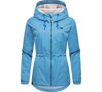 Ragwear wasserdichte Damen Übergangsjacke leichte kurze Funktionsjacke mit Kapuze Dankka Tech YOUMODO Sky Blue Gr. M
