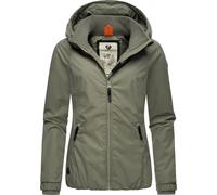 Outdoorjacke RAGWEAR "Dizzie", Damen, Gr. 4XL (48), grün (grüngelb), Außenmaterial: 100% Polyester; Innenfutter: 100% Polyester, regular fit hüftbedeckend, Ärmel ohne Ärmelschlitz Rippstrickbündchen,