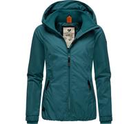 Outdoorjacke RAGWEAR "Dizzie", Damen, Gr. 5XL (50), blau (metallicblau), Außenmaterial: 100% Polyester; Innenfutter: 100% Polyester, regular fit hüftbedeckend, Ärmel ohne Ärmelschlitz Rippstrickbündch