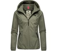 Ragwear Damen wasserdichte Übergangsjacke leichte Jacke kurz mit Kapuze Dizzie Intl Olive024 Gr. L