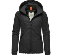 Outdoorjacke RAGWEAR "Dizzie", Damen, Gr. L (40), schwarz, Außenmaterial: 100% Polyester; Innenfutter: 100% Polyester, regular fit hüftbedeckend, Ärmel ohne Ärmelschlitz Rippstrickbündchen, Jacken Out