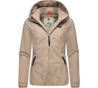 Outdoorjacke RAGWEAR "Dizzie" Gr. M (38), braun (latte macchiato) Damen Jacken Outdoorjacken stylische Übergangsjacke mit großer Kapuze (85019015-M)
