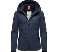 Outdoorjacke RAGWEAR "Dizzie", Damen, Gr. XXXL(46), blau (jeans), Außenmaterial: 100% Polyester; Innenfutter: 100% Polyester; Wattierung: 100% Polyester, regular fit hüftbedeckend, Ärmel ohne Ärmelsch